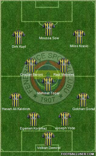 Fenerbahçe SK Formation 2012