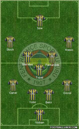 Fenerbahçe SK Formation 2012