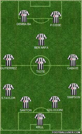 Newcastle United Formation 2012