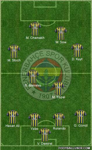 Fenerbahçe SK Formation 2012