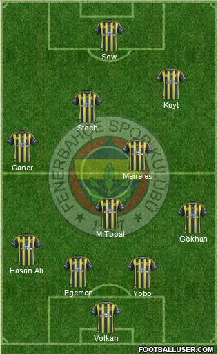 Fenerbahçe SK Formation 2012