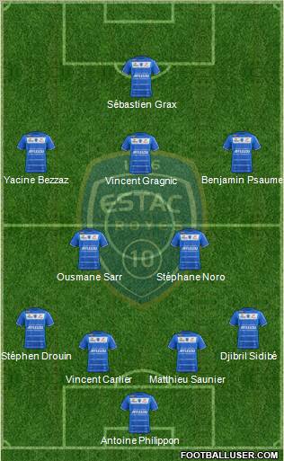 Esperance Sportive Troyes Aube Champagne football formation