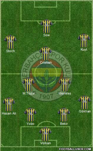 Fenerbahçe SK Formation 2012
