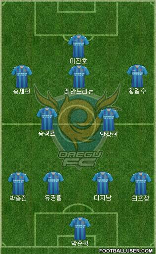 Daegu FC Formation 2012