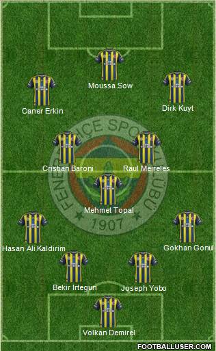 Fenerbahçe SK Formation 2012