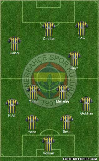 Fenerbahçe SK Formation 2012