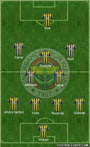 Fenerbahçe SK Formation 2012