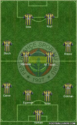 Fenerbahçe SK Formation 2012