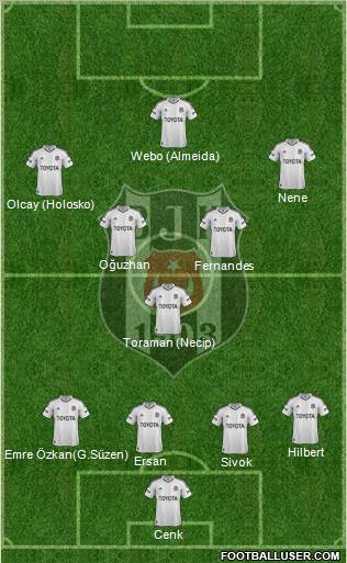 Besiktas JK Formation 2012