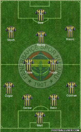 Fenerbahçe SK Formation 2012