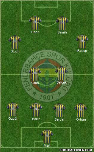 Fenerbahçe SK Formation 2012