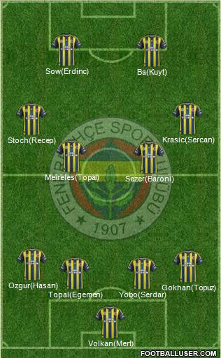 Fenerbahçe SK Formation 2012