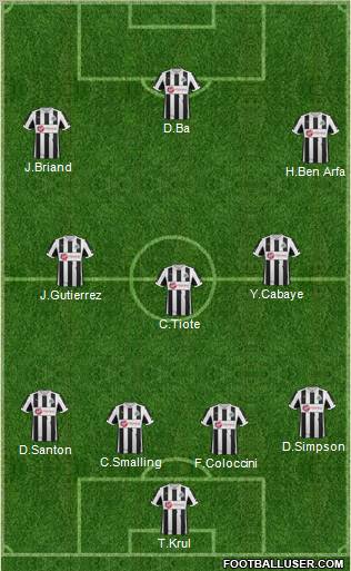 Newcastle United Formation 2012