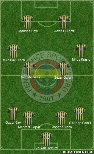 Fenerbahçe SK Formation 2012