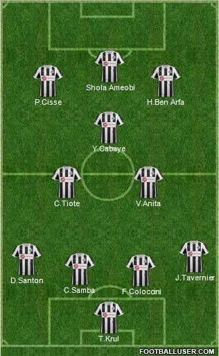 Newcastle United Formation 2012