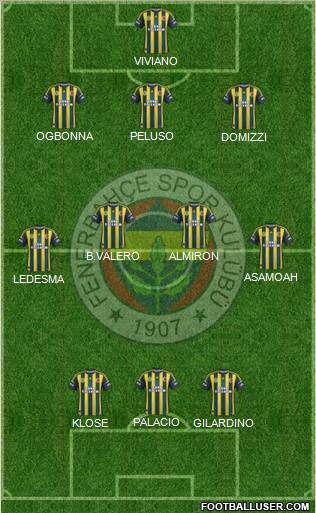 Fenerbahçe SK Formation 2012