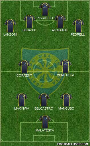 Carrarese 4-2-3-1 football formation