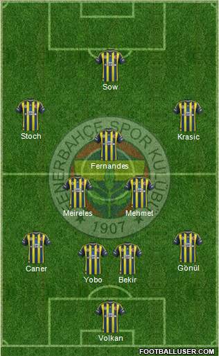Fenerbahçe SK Formation 2012