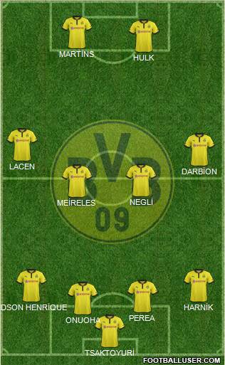 Borussia Dortmund Formation 2012