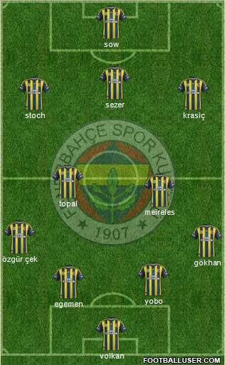 Fenerbahçe SK Formation 2012