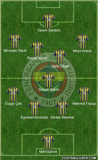 Fenerbahçe SK Formation 2012