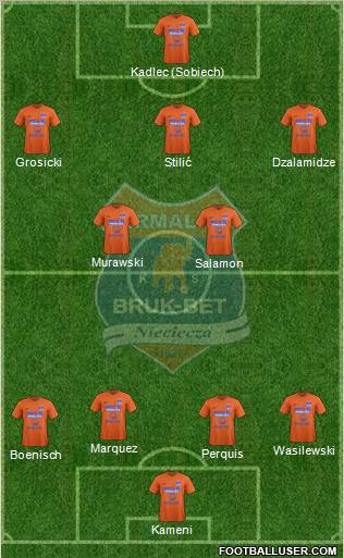 Termalica Bruk-Bet Nieciecza Formation 2012