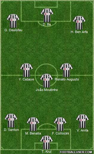 Newcastle United Formation 2012