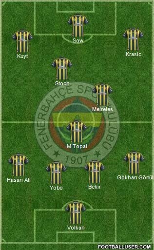 Fenerbahçe SK Formation 2012
