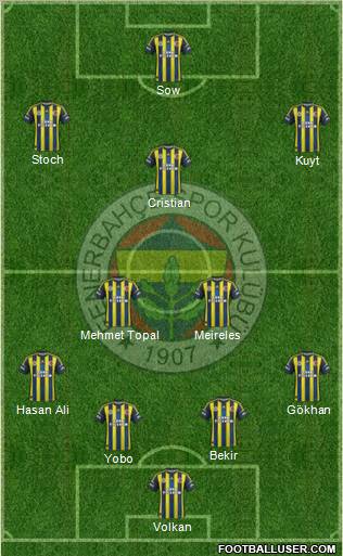Fenerbahçe SK Formation 2012