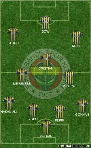 Fenerbahçe SK Formation 2012