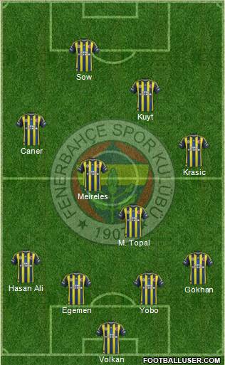 Fenerbahçe SK Formation 2012