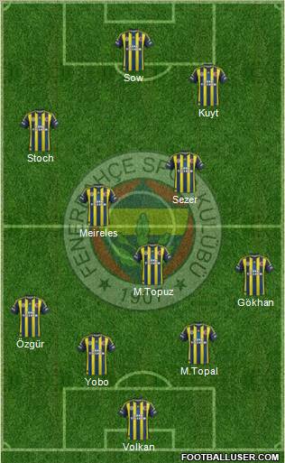 Fenerbahçe SK Formation 2012