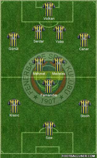 Fenerbahçe SK Formation 2012