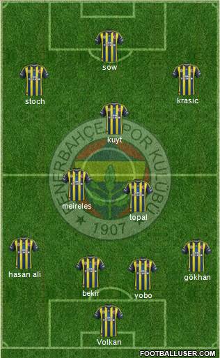 Fenerbahçe SK Formation 2012