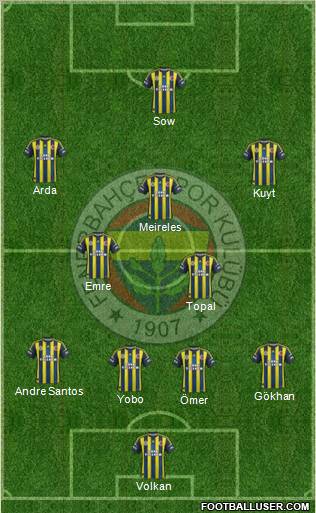 Fenerbahçe SK Formation 2012