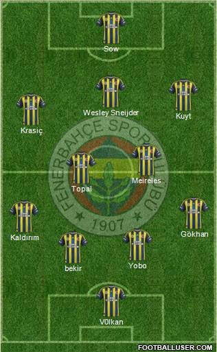 Fenerbahçe SK Formation 2012