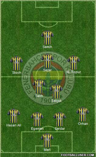 Fenerbahçe SK Formation 2012