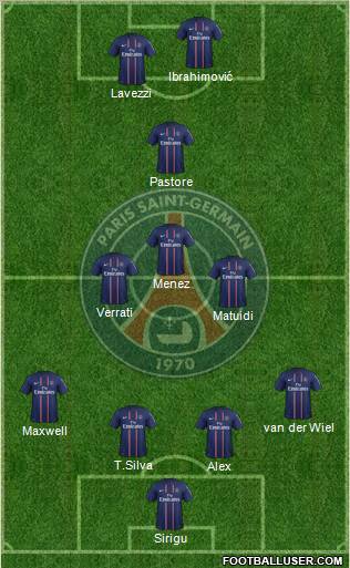 Paris Saint-Germain Formation 2012