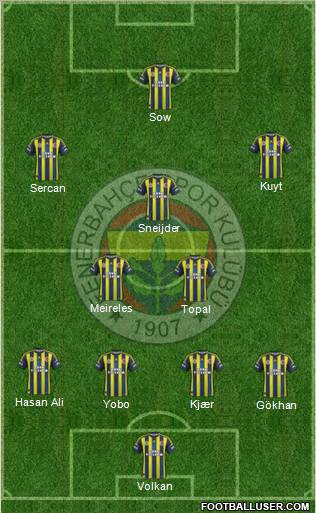 Fenerbahçe SK Formation 2012