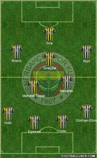 Fenerbahçe SK Formation 2012