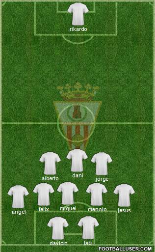 Algeciras C.F. football formation