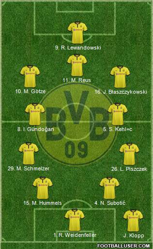 Borussia Dortmund Formation 2012