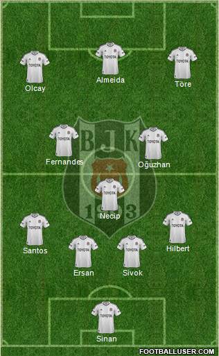 Besiktas JK Formation 2012