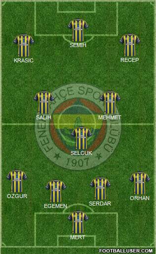 Fenerbahçe SK Formation 2012