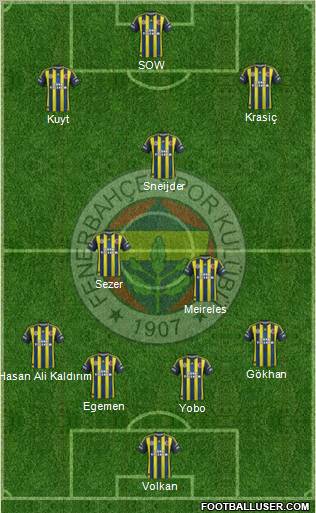 Fenerbahçe SK Formation 2012