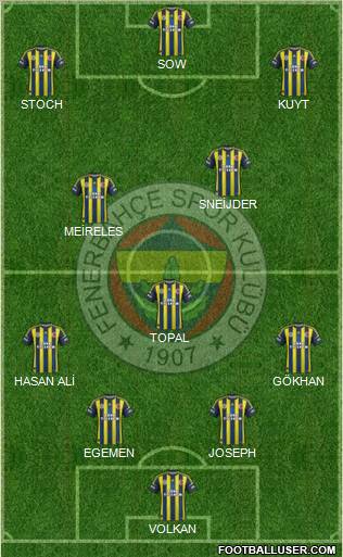 Fenerbahçe SK Formation 2012