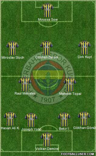 Fenerbahçe SK Formation 2012