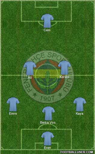 Fenerbahçe SK Formation 2012