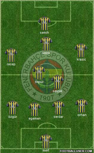 Fenerbahçe SK Formation 2012