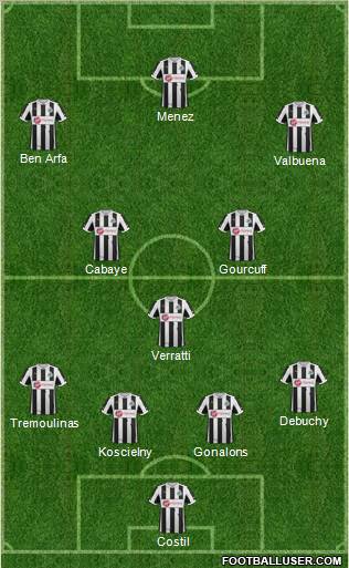 Newcastle United Formation 2012
